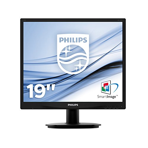 Philips 19S4QAB/00 19 cm (19 Zoll) Monitor (VGA, DVI, 1280 x 1024, integrierte Lautsprecher), schwarz