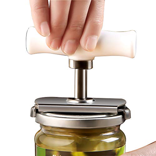 Edelstahl Deckelöffner Schraubdeckelöffner Flaschenöffner Verstellbare Größe Öffnungshilfe Glasöffner für Schraubgläser Flaschen und Einmachgläser