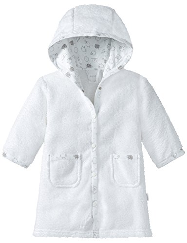 Schiesser Unisex Baby Bademantel, Weiß (Weiss 100), 92 (Herstellergröße: 414)