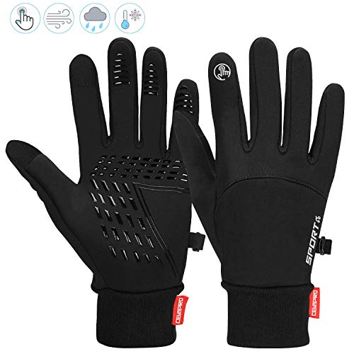 Cevapro Fahrradhandschuhe Warme Winterhandschuhe Wasserdichte Touchscreenhandschuhe Winddichte Laufhandschuhe Rutschfeste Sporthandschuhe für Männer Frauen zum Laufen, Radfahren, Klettern u.s.w.(M)