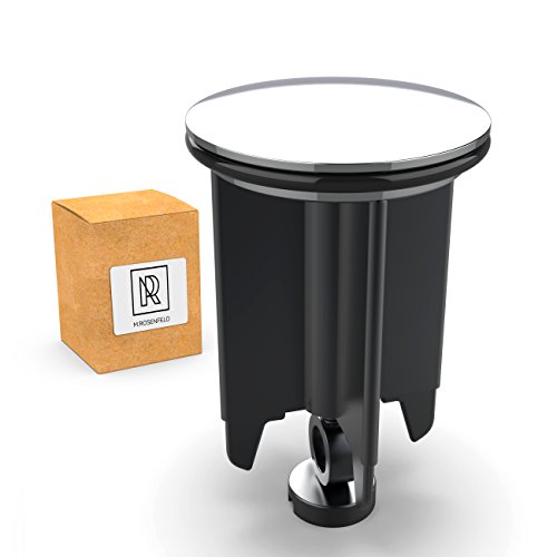 M. ROSENFELD Premium Waschbeckenstöpsel 40mm aus Messing mit Chrom - universaler Abflussstopfen mit Gummi für Waschbecken im Bad und Bidets - Excenterstopfen - Höhenverstellbar, Rostfrei & Dicht