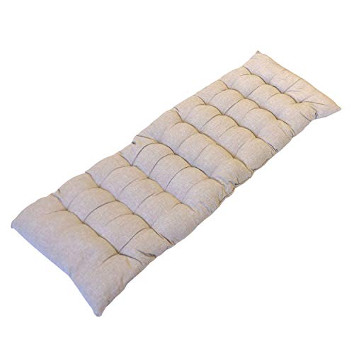 Bankauflage Bankkissen 119x40cm 6cm dick Sitzauflage Sitzpolster Bankpolster Polsterauflage - Beige