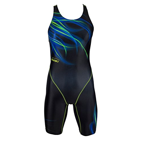 ZAOSU Wettkampf-Schwimmanzug Z-Fire III - Badeanzug mit Bein für Damen und Mädchen, Größe:176/36