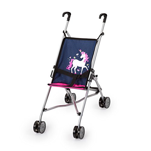 Bayer Design 30154AA Puppen Buggy, blau, Einhorn