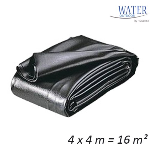 HEISSNER TF173-00 PVC Teichfolie, 0,5 mm, 16 qm, schwarz