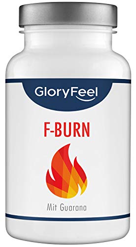 GloryFeel F-BURN Kapseln PREIS-LEISTUNGSSIEGER 2019* - Grüner Tee plus Grüner Kaffee und Guarana Extrakt - 120 vegane Kapseln - Laborgeprüft ohne unerwünschte Zusätze hergestellt in Deutschland