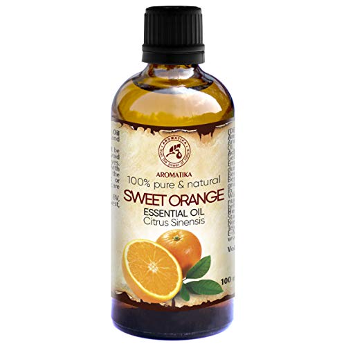 Orangenöl 100ml - Citrus Sinensis - Brasilien - 100% Reines & Natürliches Ätherisches Orangen Öl für Guten Schlaf - Raumduft - Duftlampe - Orangenöl Ätherisch