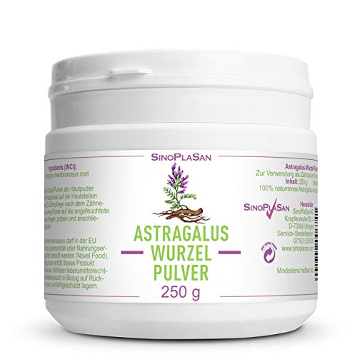 Astragalus-Wurzel-Pulver (Astragalus membranceus) | 250g | 100% naturrein ohne Zusätze | höchste Qualität | VEGAN | Meshfaktor 80 | Tragant
