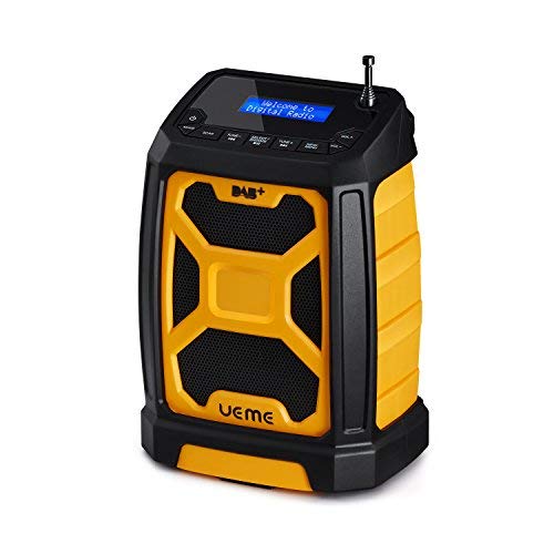 UEME Tragbares DAB+ FM Radio mit Bluetooth & Aux Anschluss, Digitalradio DAB/DAB+ Radios DB-326 (Gelb-Schwarz)