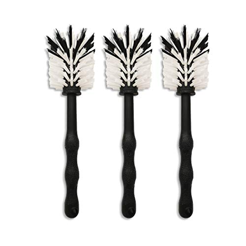 24now 3er Pack Spülbürste mit Nylonborsten - ideal zum Reinigen von Mixtöpfen wie z.B. Thermomix  TM5/TM31 und Mixtöpfe Anderer Hersteller - 3X in Schwarz
