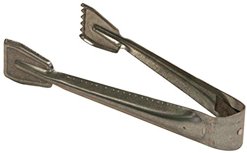 Kamino Flam Brikettzange in Silber verzinkt, Kohlezange für Kamin, Ofen oder Grill, einfache Kaminzange ohne Doppelgelenk für Briketts und Kohle, Maße: ca. 9 x 21,5 x 3,5 cm