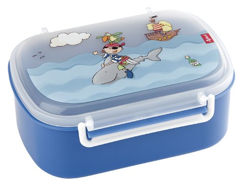 sigikid, Jungen, Brotdose mit buntem Druck, Brotzeitbox Sammy Samoa, Blau, 24473
