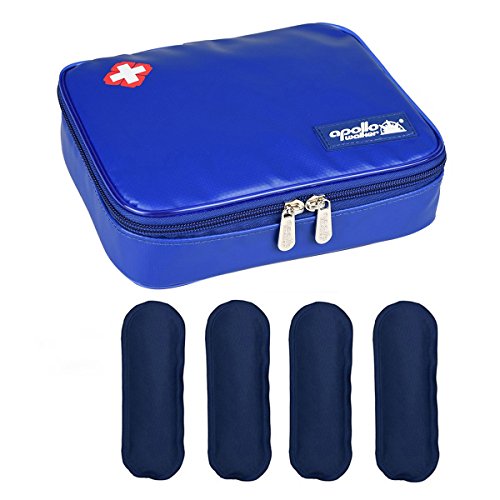 [ Neue Version] wasserdicht Insulin Kühltasche ONEGenug Diabetiker Tasche Medikamenten Thermotasche für Diabetes Spritzen,Insulininjektion und Medikamente (Size L + 4 Kühlakkus)