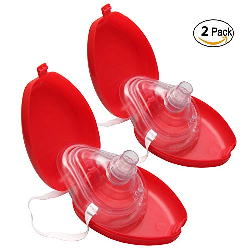 Lezed CPR Beatmungsmaske CPR Maske zur Wiederbelebung Erste Hilfe Atemmaske (2 Stück)