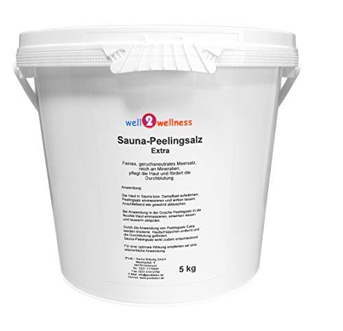 Sauna Peelingsalz Extra/Saunasalz fein 5,0 kg - 100% naturrein aus dem Toten Meer