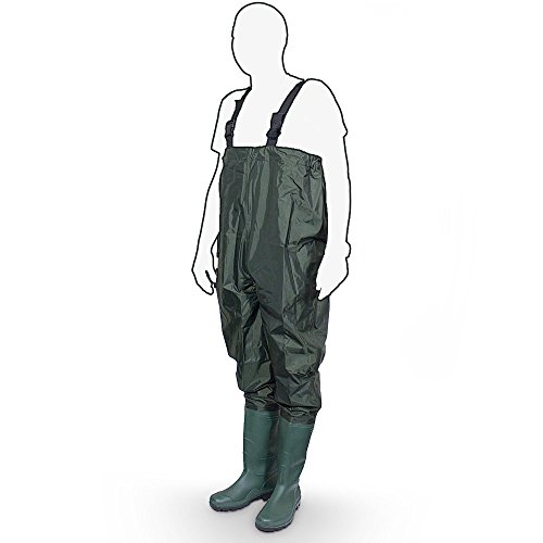 Wathose Anglerhose Watstiefel Watt Fisch Teich Gummi PVC Nylon Gr. 46