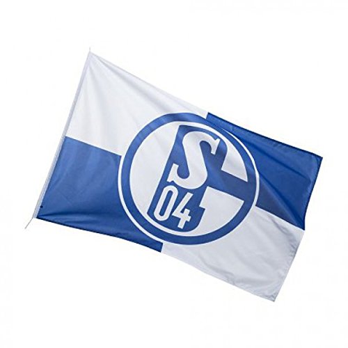 FC Schalke 04 KARO Flagge Fahne Hissfahne, Blau, 150 cm x 100 cm