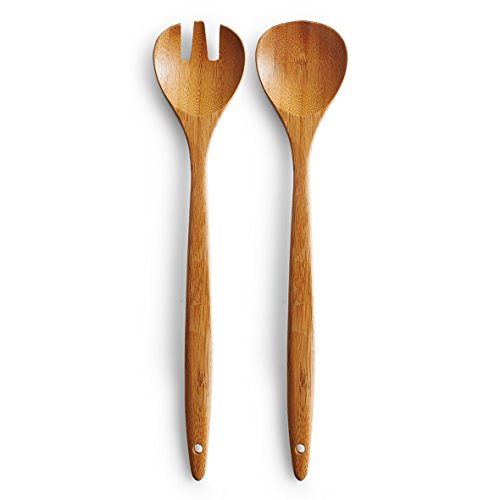 Zeller 23576 Salatbesteck, 2-tlg., Bamboo, ca. L 30 cm