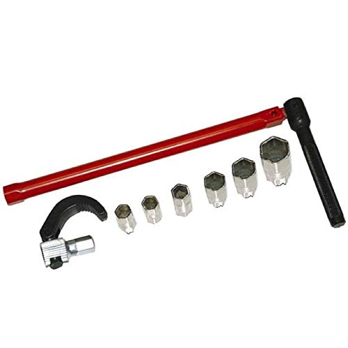 SANPRO Standhahnmutterschlüssel SW 13 + Kralle SW 36 + Nüsse SW 9-10-11-12-14-17