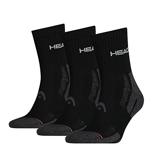 HEAD Herren Socken Performance Shorts Crew 3P, black, 43-46, 741019001