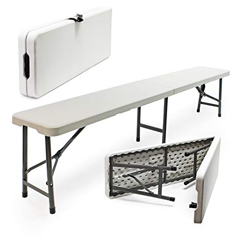 Wiltec Campingbank klappbare Sitzbank Klappbank Gartenbank Faltbank