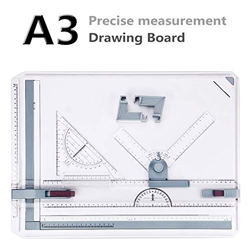 Hiriyt  A3 Zeichenplatte Zeichenbrett DIN A3 Zeichentisch Professionell Arbeiten Schnellzeichenplatte 49 x 35,5 x 1,3 cm