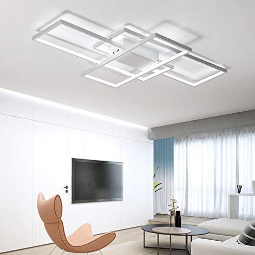 LED Wohnzimmerlampe Deckenleuchte Dimmbar 3000K-6500K Acryl-Schirm Fernbedienung Lichtfarbe/Helligkeit Einstellbar Deckenlampe Moderne Chic Designer-Lampe für Esszimmer Schlafzimmer Küche Flur Lampe
