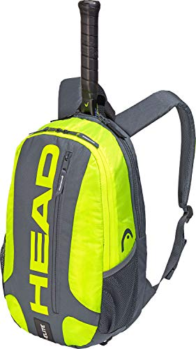 HEAD Elite Rucksack/Tennisschlägertasche, Unisex, 283759GRNY, Grau/Neon-Gelb, Einheitsgröße