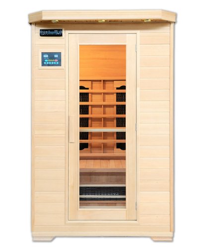 Infrarotkabine Oslo Keramikstrahler & Hemlockholz | Infrarotsauna für 1 Person | ArtSauna