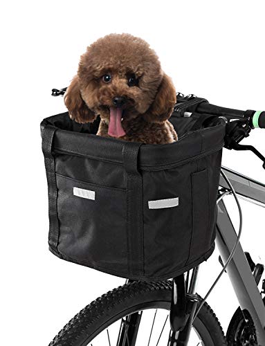 Lixada Fahrradkorb Vorne/Lenkertasche Faltbare Abnehmbare wasserdichte Fahrrad Gepäckträger Korb Pet Carrier Frame Bag