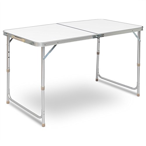 WOLTU Campingtisch Klapptisch Gartentisch Arbeitstisch Balkontisch höhenverstellbar Aluminium MDF CPT8122sg