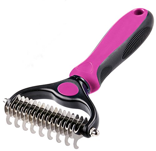 iheyfill Hundebürste Katzenbürste, Premium Wohlfühl Unterfellbürste Unterwollbürste,Massage Hundekamm für Mittel bis Lang-Haar ,Unterwolle Einfach Entfernen und Entfilzungen Lösen für Gesunde Fellpflege,Fellkamm auch für Große Katzen und Hunde