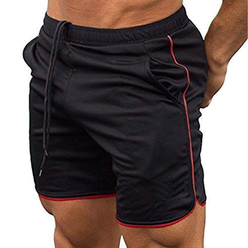 Wixens Herren Shorts Fitness Sporthose Gym Elastisch Bequem Atmungsaktiv Runnings Funktionsshorts