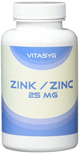 Vitasyg Zink 25mg - 365 Tabletten - Zink Gluconat- 12 Monatsversorgung - nur eine Tablette täglich, 1er Pack (1 x 183 g)