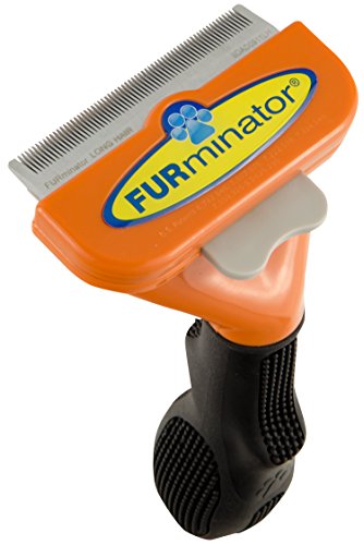 FURminator deShedding Hundebürste / Hundefellpflege in Größe M zur einfachen Entfernung von losen Haaren und Unterwolle - für Hunde mit langen Haaren