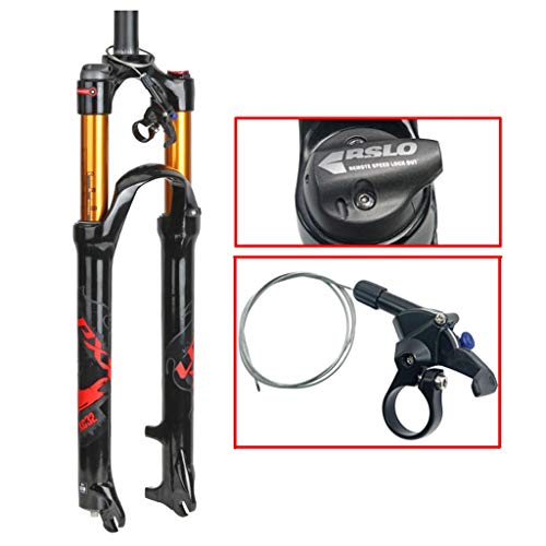 ZNND 26' Mountainbike Federgabel, 1-1/8' Leicht Magnesiumlegierung MTB Fahrrad Gasgabel Schulter Steuerung 100 Mm (Farbe : A, größe : 26inch)