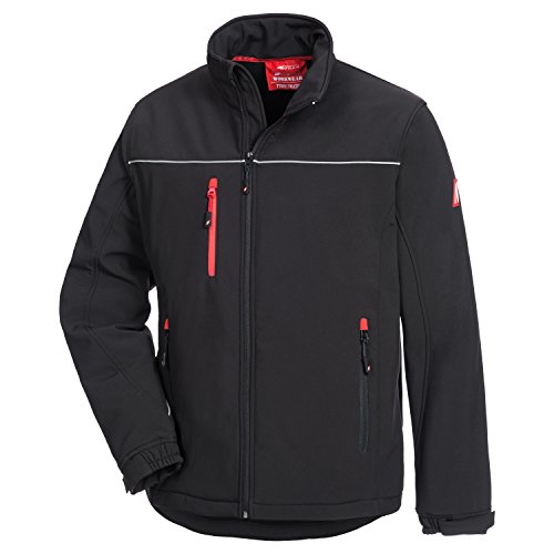 Nitras Motion TEX Light - Herren Softshell-Arbeitsjacke | Wasser- und Windabweisende Softshelljacke - Schwarz Gr XL