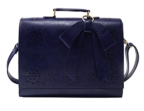 ECOSUSI Vintage Damen Schultasche Arbeitstasche Aktentasche Laptoptasche 14'