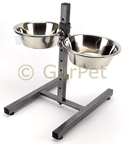 Edelstahl Futternapf Futterbar Wassernapf Fressnapf Napfständer HUNDEBAR Ständer