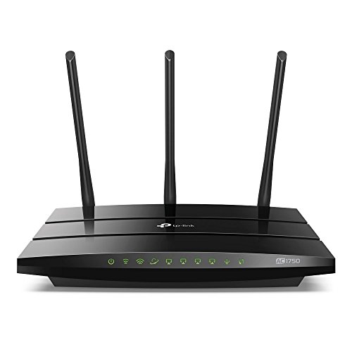 TP-Link Archer C7 WLAN AC1750 Dualband Gigabit Router (450 Mbit/s (2,4GHz), 1300 Mbit/s (5GHz), 2 USB 2.0 Ports, IPv6, Print/Media/FTP Server), schwarz