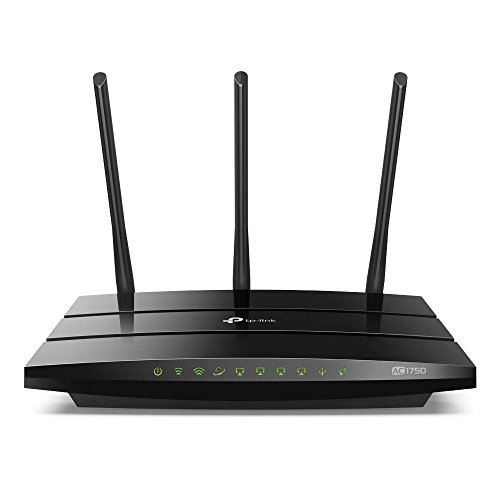 TP-Link Archer C7 WLAN AC1750 Dualband Gigabit Router (450 Mbit/s (2,4GHz), 1300 Mbit/s (5GHz), 2 USB 2.0 Ports, IPv6, Print/Media/FTP Server), schwarz