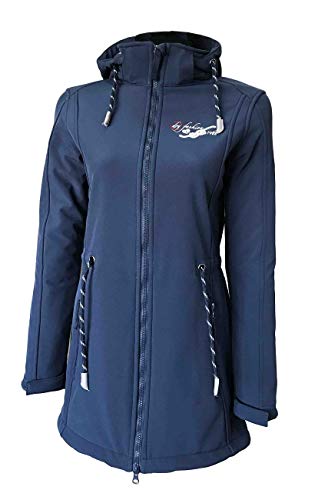 Dry Fashion Damen Softshellmantel Sylt No 2, Farbe:rot, Größe:38