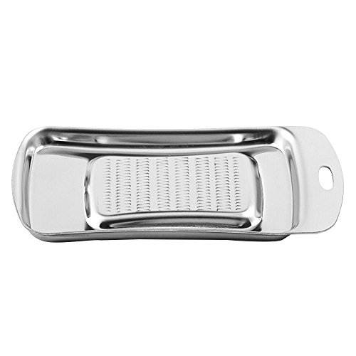 Weis 16138 Ingwerreibe, Edelstahl, Silber, 14 x 7.2 x 2 cm