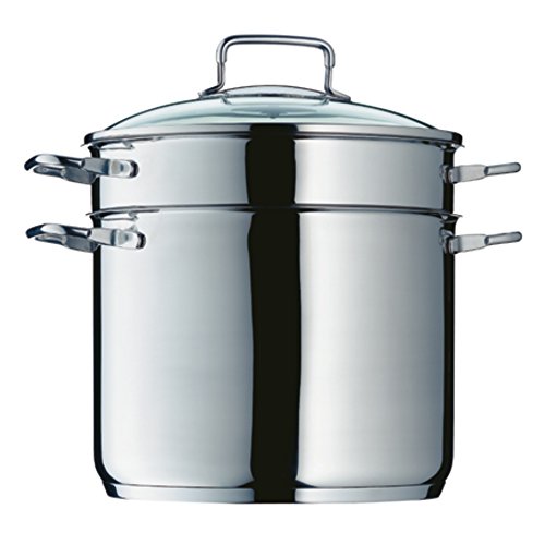 WMF Nudeltopf Ø 24 cm ca. 7l Schüttrand Glasdeckel Cromargan Edelstahl poliert induktionsgeeignet spülmaschinengeeignet