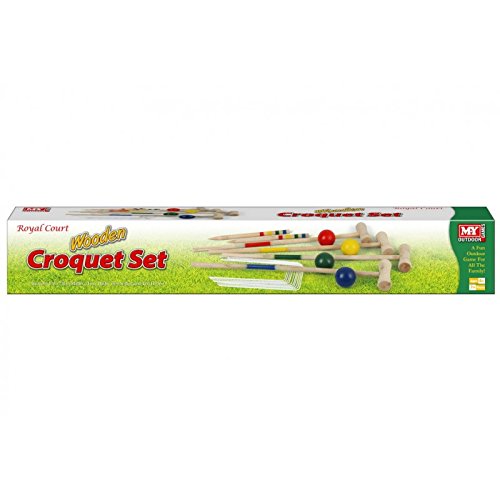 KT M.Y hölzernes großes Krokett-Set