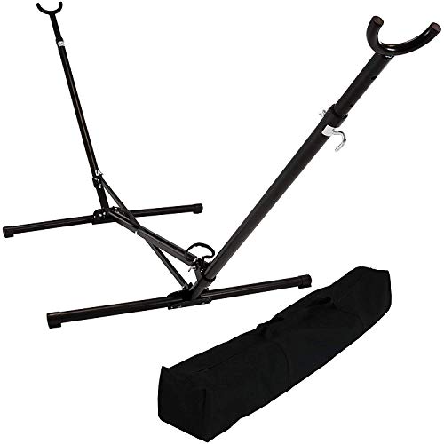 Artall Zoom Hängemattengestell, Hängemattenstander für Hängematte Belastbarkeit Max. 150 KG, Schwarz (Nur Gestell, Ohne Hängematte)