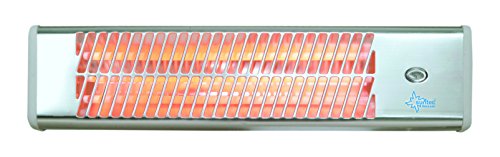 SUNTEC Heizstrahler Heat Ray 1500 [Für Räume bis 45 m³ (~19 m²), Für Außennutzung (z.B. Terrasse) geeignet, Wandmontage, 3 Stufen, 1500 Watt]
