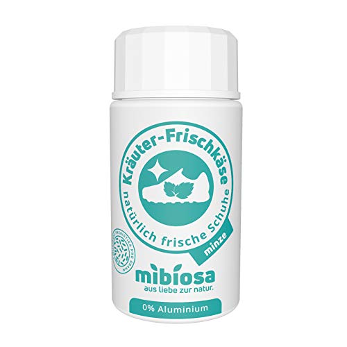 Kräuter-Frischkäse Minze - das mikrobiologische Schuhpuder - Schuh-deo gegen Fuß-Geruch - Besser als ein Spray | Frische für Arbeitsschuhe, Sicherheitsschuhe, Sportschuhe & mehr mit Kühlungseffekt