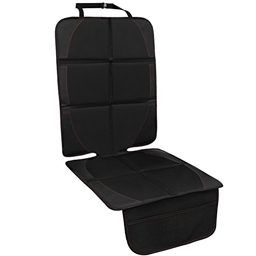 Autositzauflage, Kindersitzunterlage mit Schaumstoff Gepolsterte Sitzschoner Auto Kindersitz Anti-Rutsch-Anti-Kratz Flecken-Schutz-Organizer-Taschen, Autositzschoner Universalgröße, 1PC