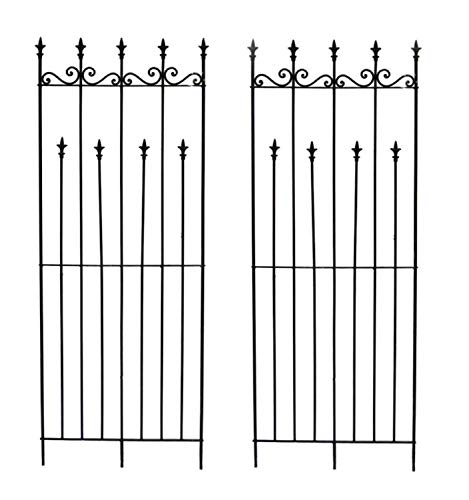 2er Set Rankgitter H 199 cm Metall Spalier Rankhilfe Rankbogen Kletterhilfe